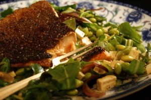 Omega-3 Salad (with crispy skin)