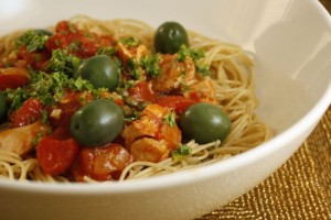 Whole Wheat Spaghetti, Tuna Sauce