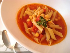 High Fiber Pasta e Ceci, Soup-Style