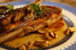 Lamb Rack Chops, Agave Mint Sauce