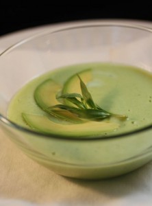 Heart Healthy Chilled Avocado Tarragon Bisque