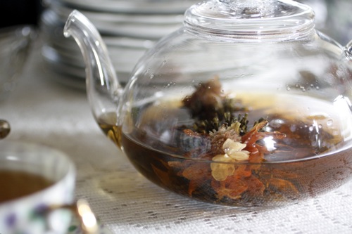 display tea, blossom tea