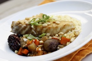 Braised (sustainable) Halibut Tagine, Global Flavors