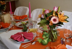 Our Beautiful Passover Seder Table, and Frogs!