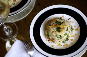 Couscous Salad Timbales, Meyer Lemon Confit