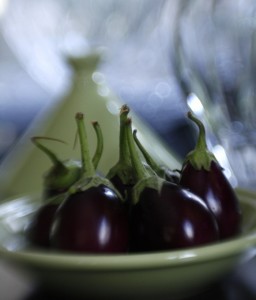 baby tagine = indian eggplant, lemon confit, garlic, thai basil