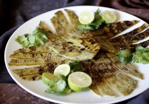 Grilled Nopalitos, Caper Cumin Aioli