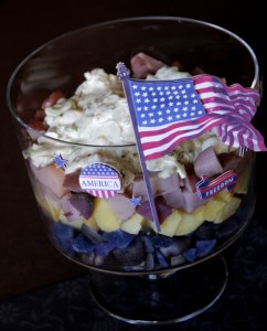 Patriotic Potato Salad Trifle