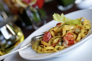 Lobster & Okra Fettuccine, Spicy Gumbo Sauce