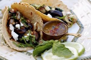 Green Chard & Shiitake Tacos with Epazote