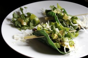 All GREEN Grilled Zucchini Tacos