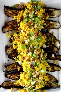 Saffron Rice with Golden Raisins and Pine Nuts