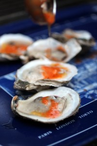 BBQ Oysters, Sriracha Butter