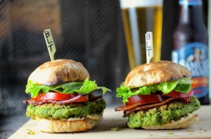 Swiss Chard Falafel Burger