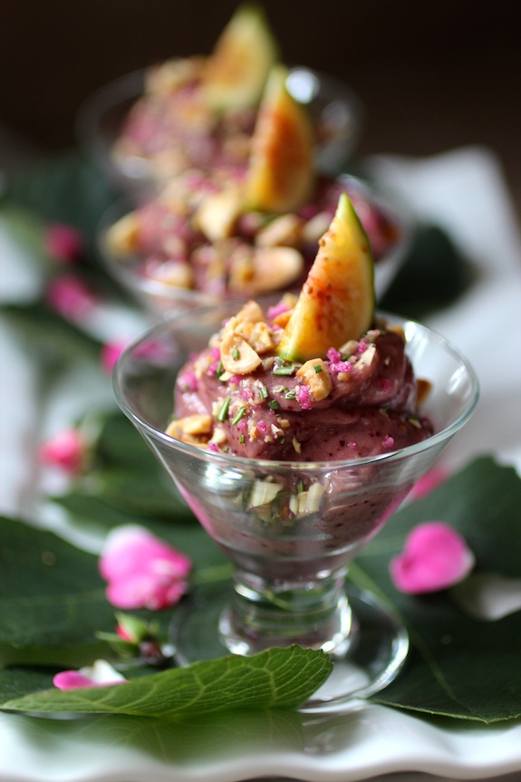 Frozen Fig with Rose, Almond, Rosemary