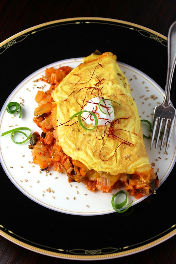 Kimchi & Cheddar Omelette