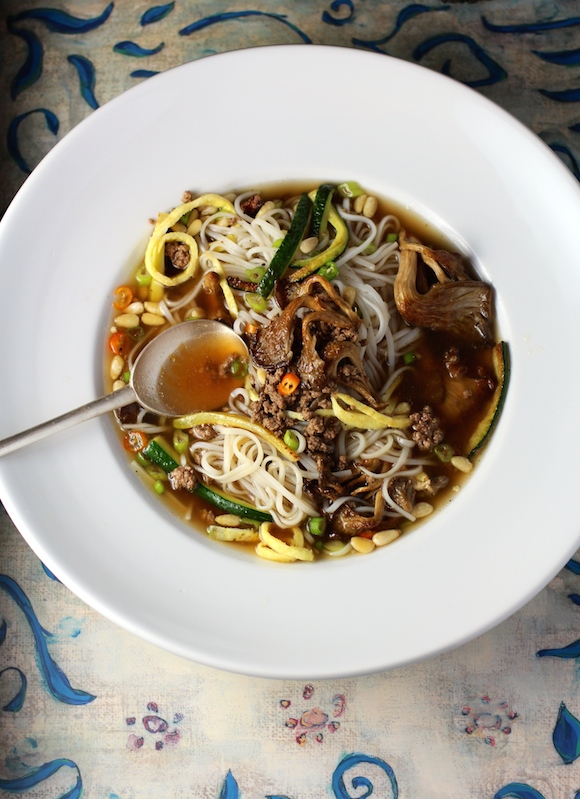 Roasted Mushroom Noodle Soup