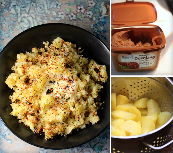 Doenjang 된장 Mashed Potatoes Butter, Roasted Seaweed, Gochugaru, Sesame Seed, Black Pepper