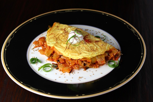 Kimchi & Cheddar Omelette