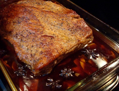 slow roasted brisket of beef, asian spices