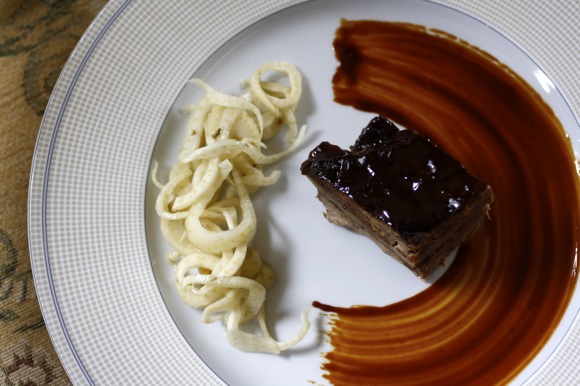 lacquered brisket of beef, pickled fennel, recipe