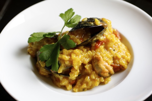 risotto con le Cozze, risotto with fresh mussels