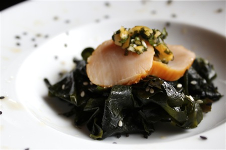 wakame and scallop