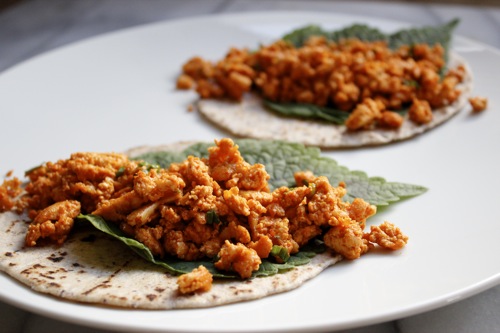 korean tacos, sesame leaf