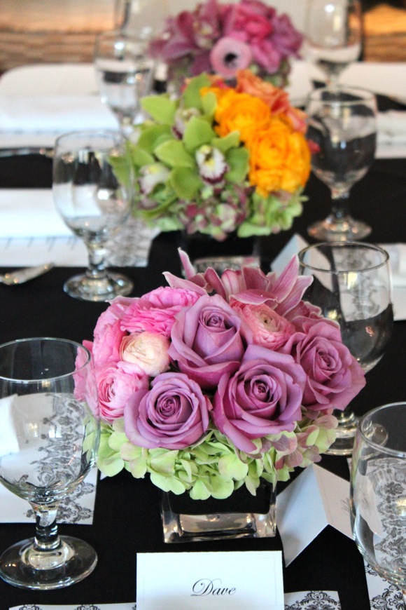 table setting, centerpieces