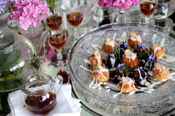 sherry tea cakes, beautiful high tea image