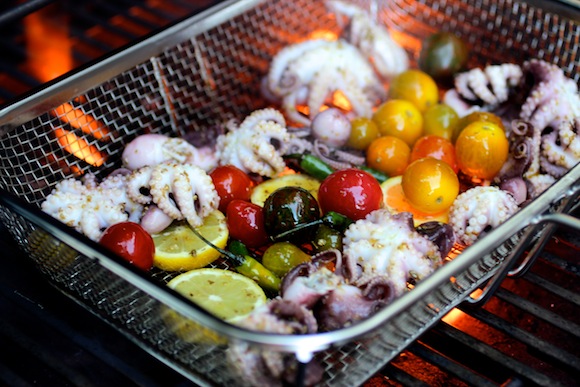 how to grill baby octopus