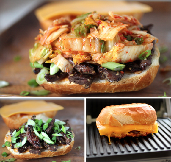 bulgogi panino ~ kimchi, cheddar, ssamjang mayo
