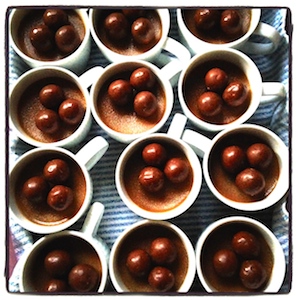 Malted and Salted: Milk Chocolate Pots de Creme