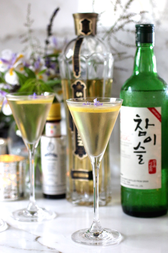 Sublime Franco-Korean Elderflower Soju Martini