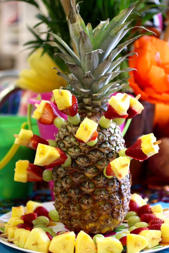 Hawaiian Wedding Shower, Pineapple Skewers