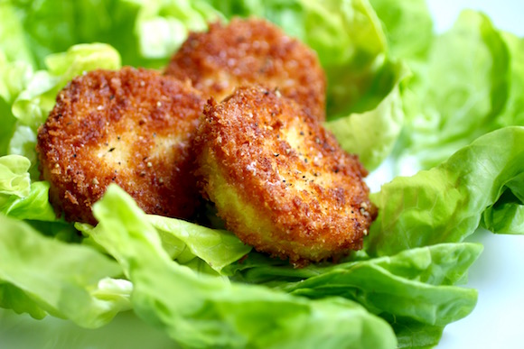 Fried Goat Cheese in Butter Lettuce Cups