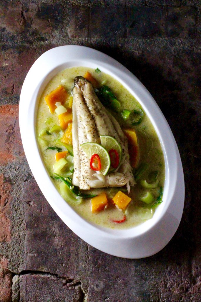 Roasted Sablefish, Butternut Squash and Bok Choy Curry