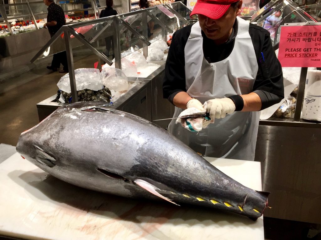 Filleting Yellowfin Tuna at H Mart