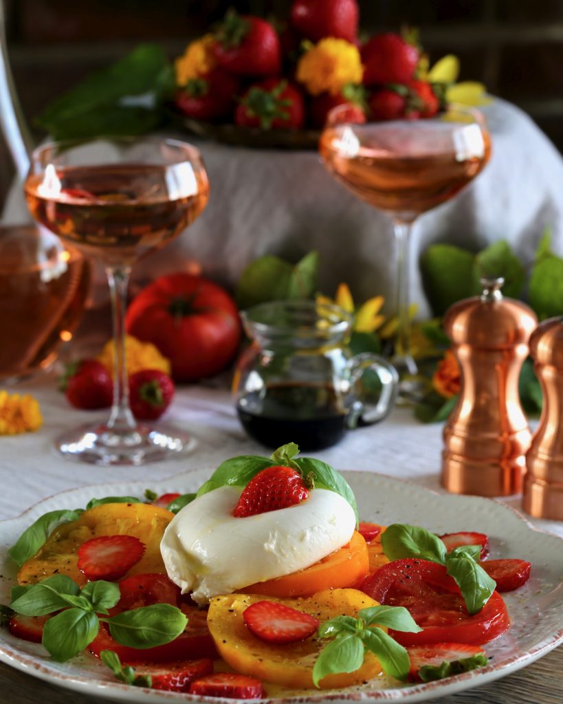 Strawberry Caprese Salad with Burrata