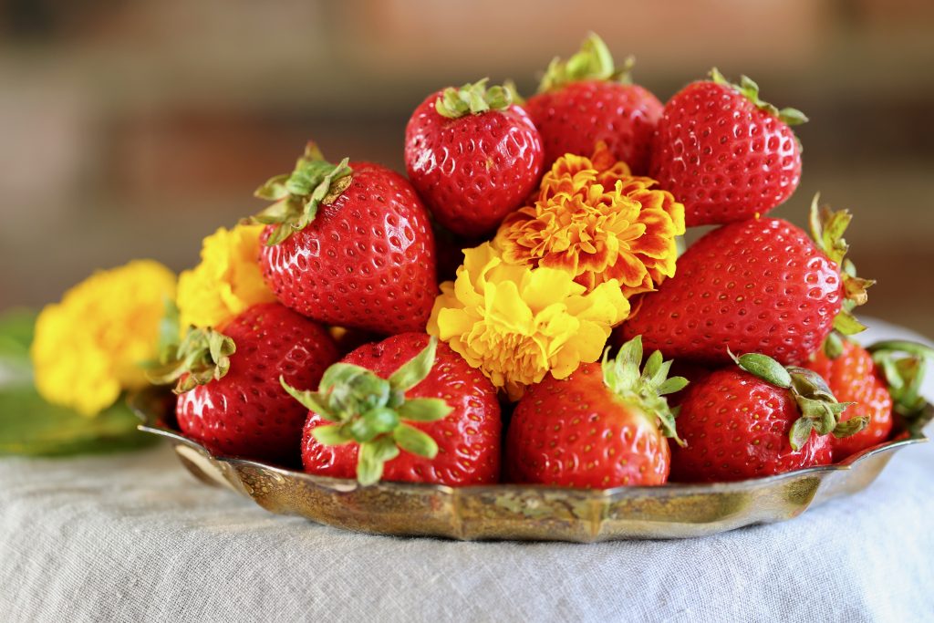 Strawberries and Marigolds