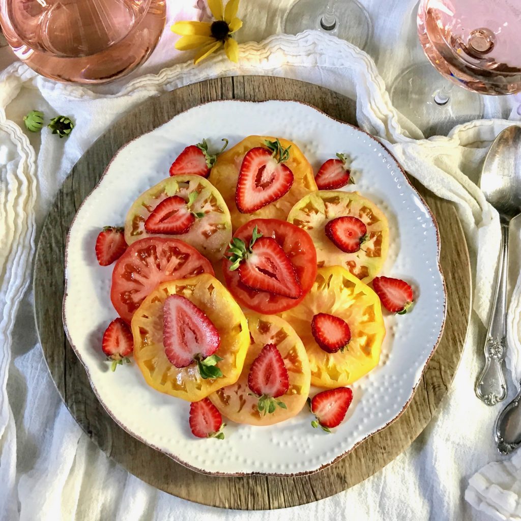 Heirloom Tomato and Organic Strawberry Salad