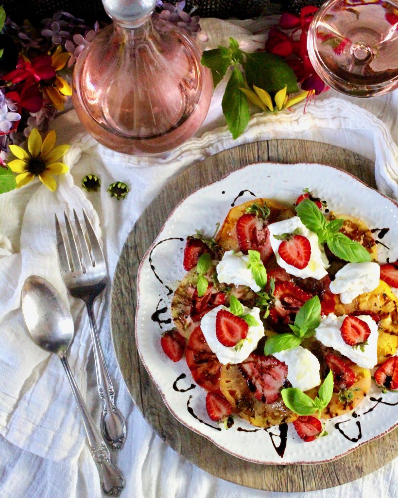Strawberry Caprese Salad with Burrata