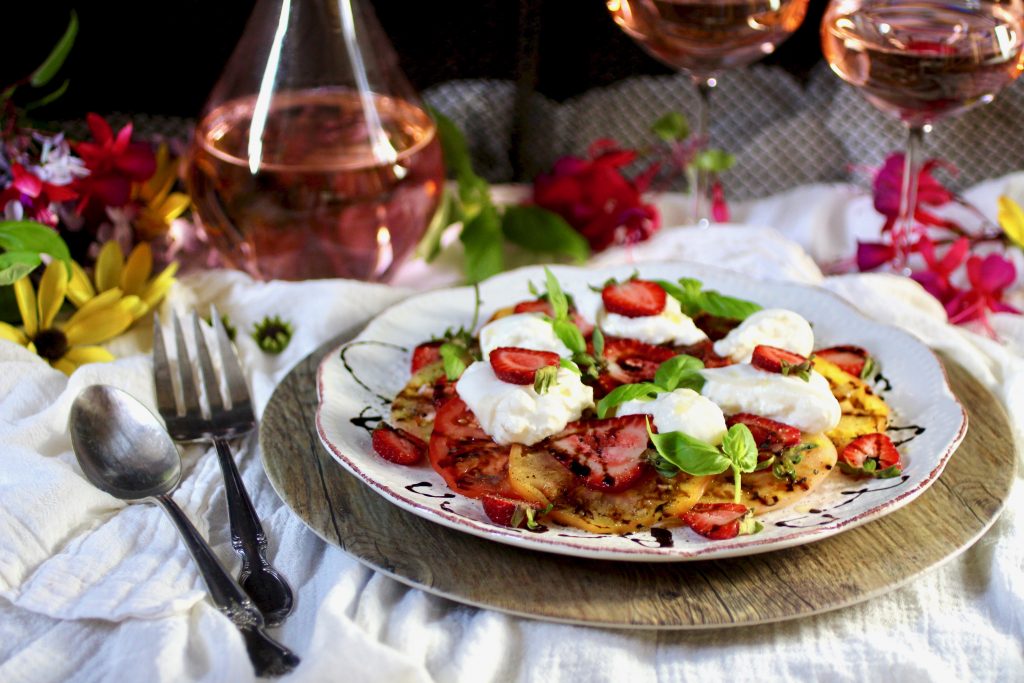 Strawberry Caprese Salad with Burrata