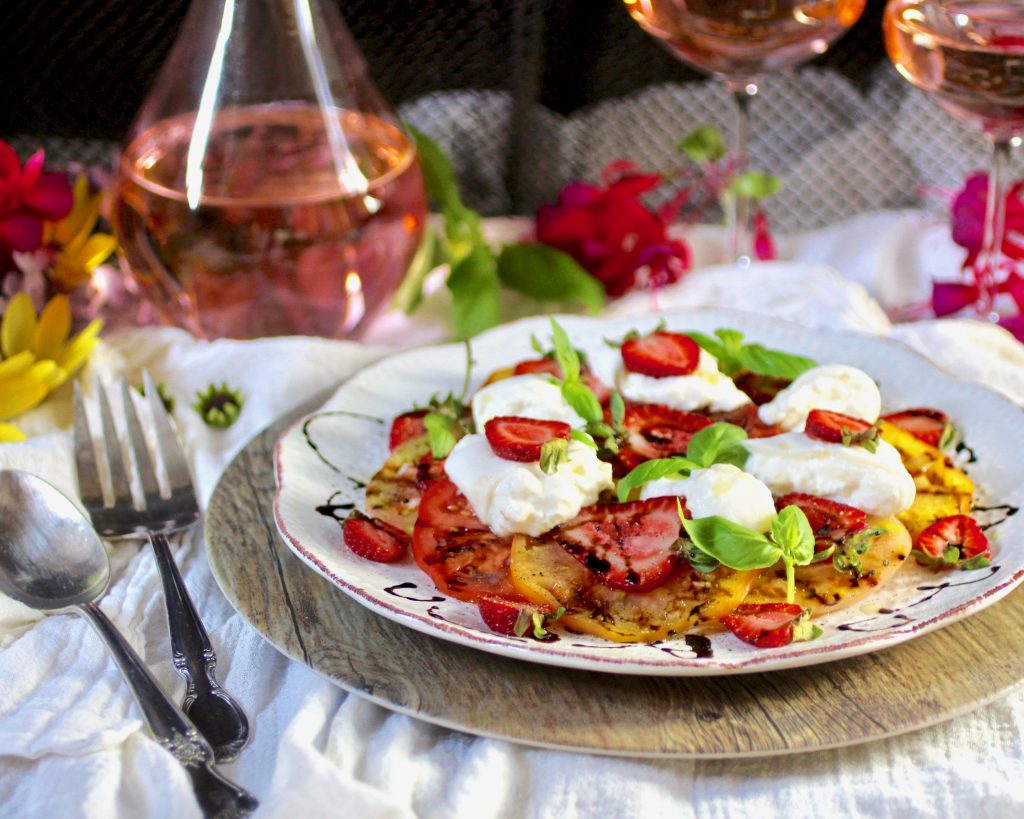 Strawberry Caprese Salad with Burrata