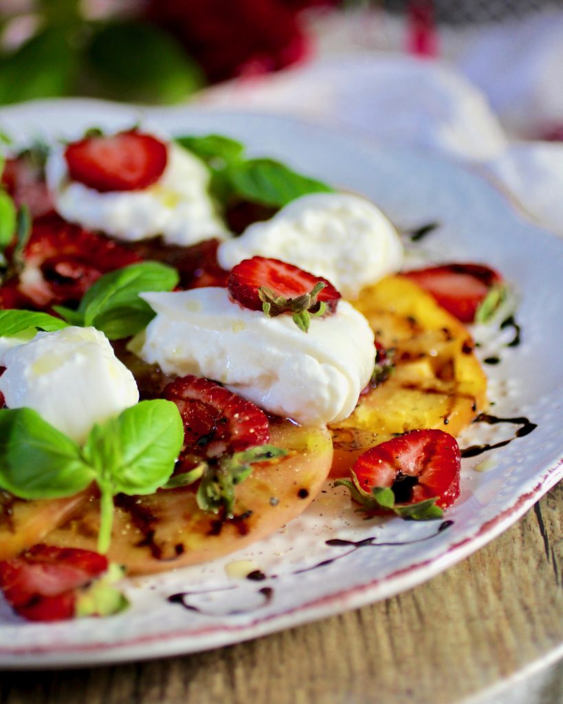 Strawberry Caprese Salad with Burrata