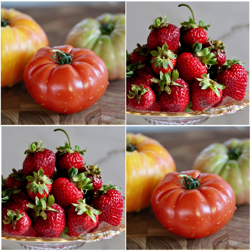 Heirloom Tomato and Organic Strawberry Salad