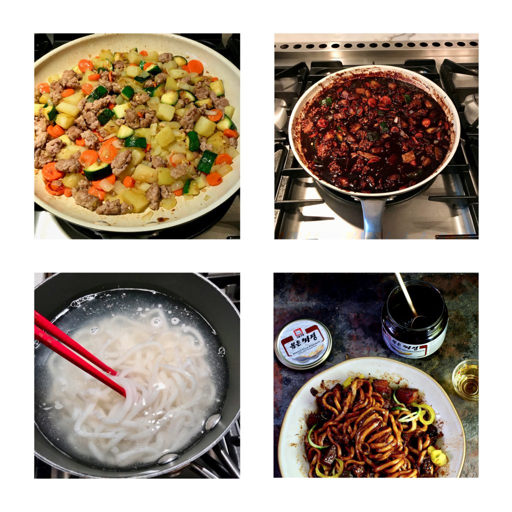 Jajangmyeon (Korean Black Bean Noodles)