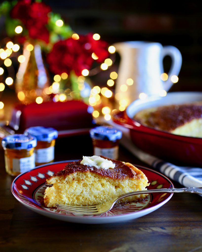 Custardy Cornbread with Honey Butter