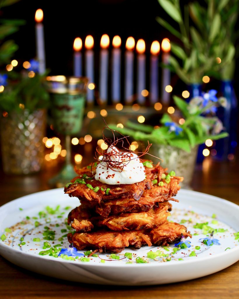 Kimchi Potato Latkes