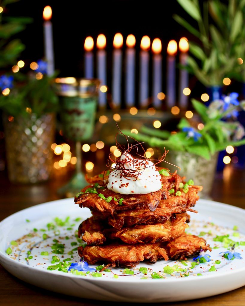 Kimchi Potato Latkes